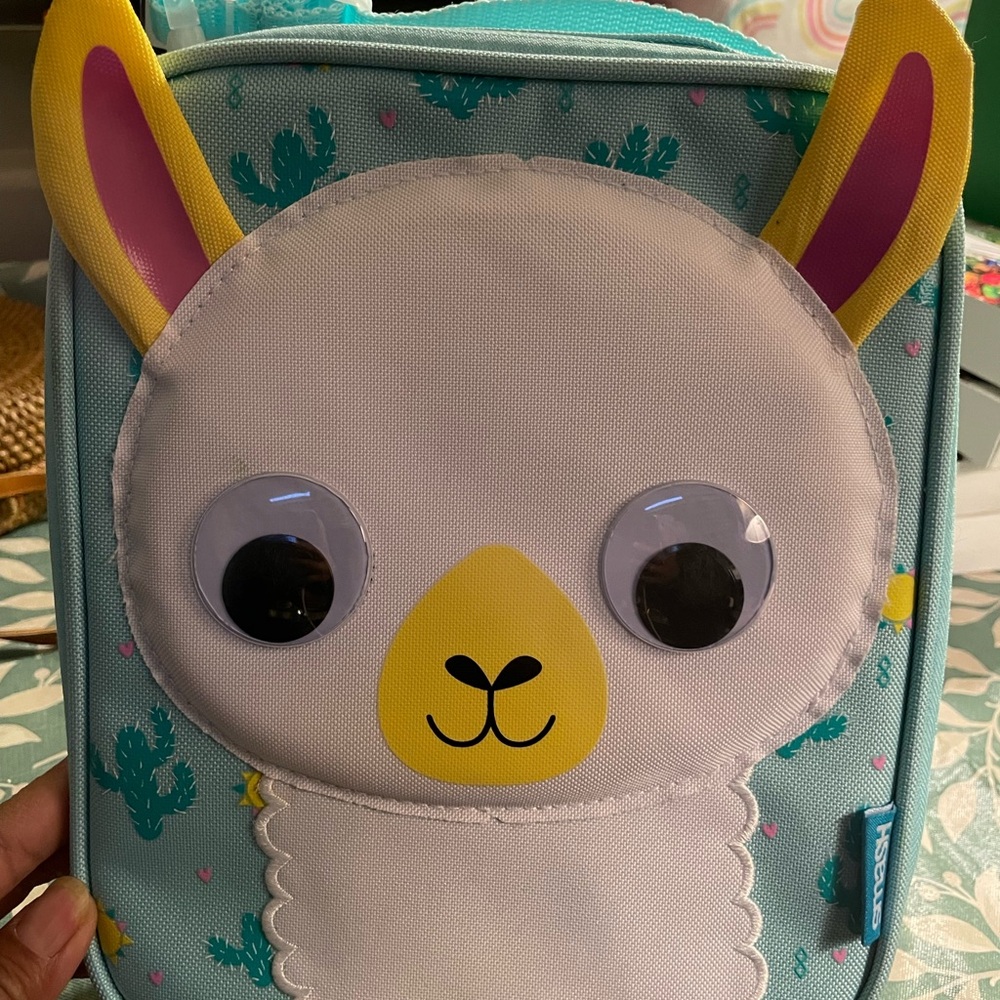 Smashbox Kids Llama Lunch Bag - Teal and Yellow